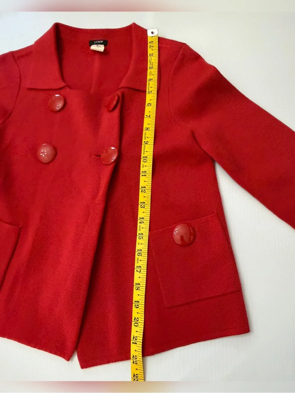 J. Crew Candace Knit Double-Breasted Wool Blend Jacket Blazer Cardigan Size S